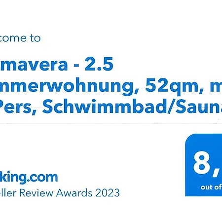 Primavera - 2.5 Zimmerwohnung, 52qm, Max 4 Pers, Schwimmbad/sauna 아파트 필름